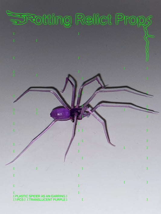 Translucent Purple Giant House Spider Earring