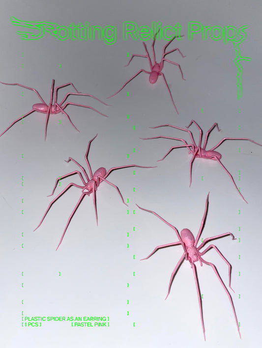 Pastel Pink Giant House Spider Earring