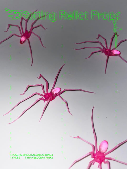 Translucent Pink Giant House Spider Earring