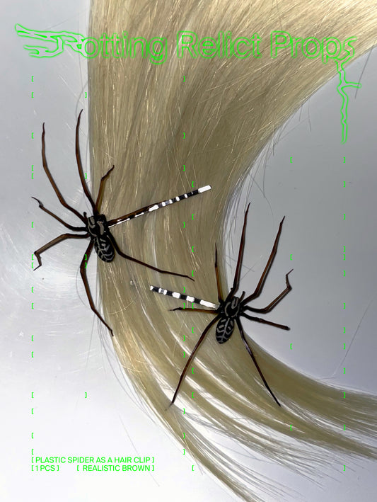 Realistic Brown Giant House Spider Hair Clip