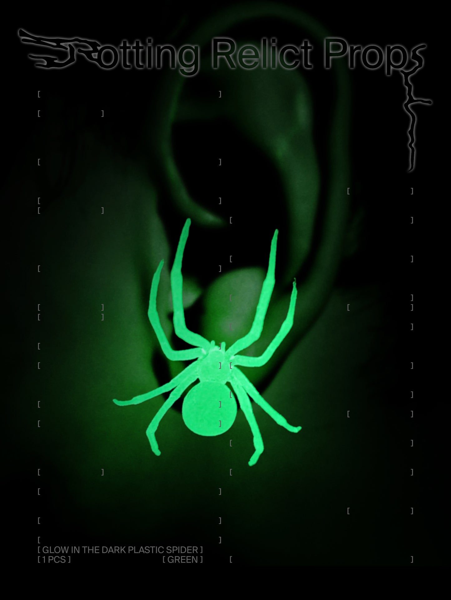 Glow-in-the-dark Widow Spider Earring