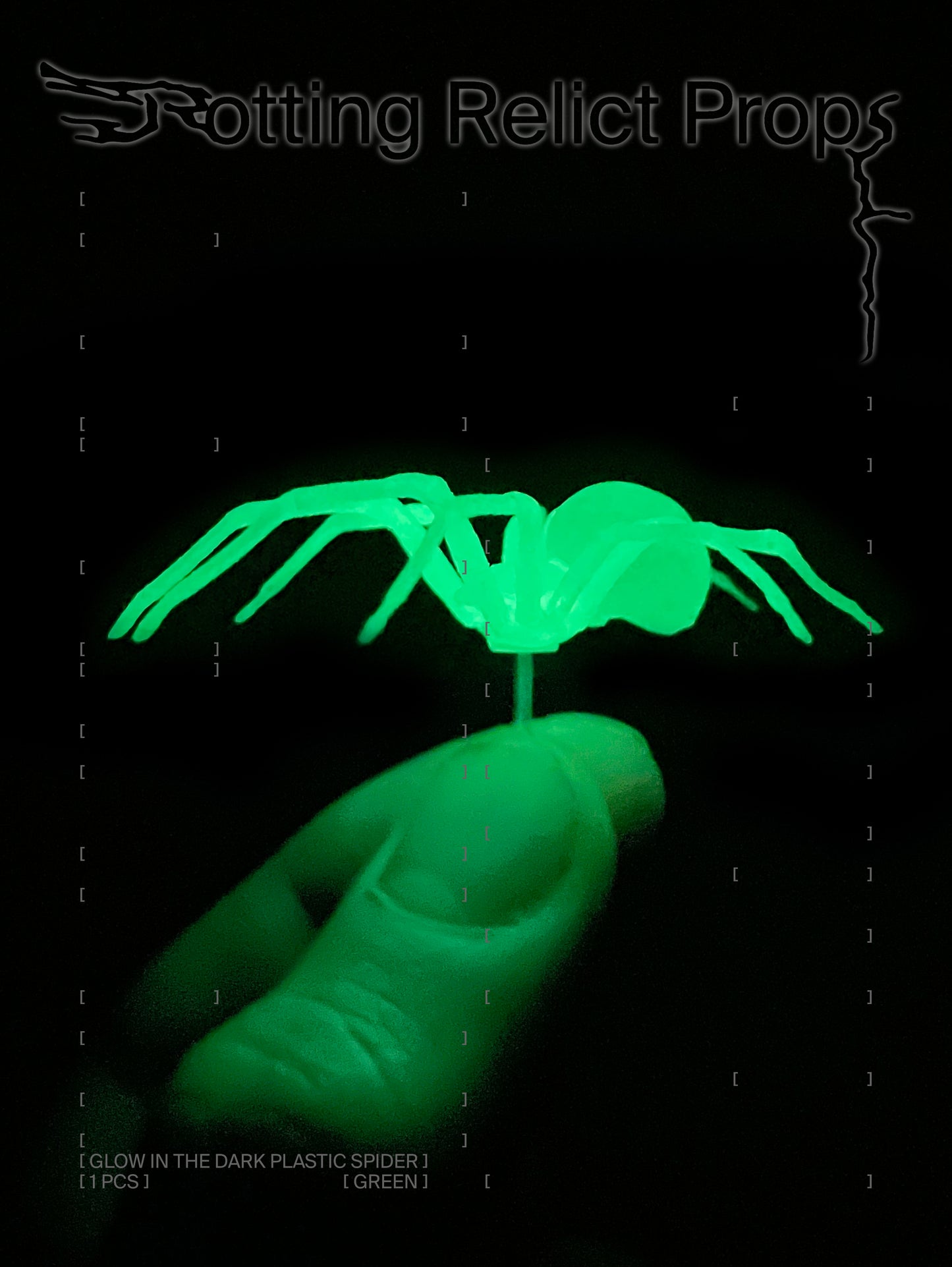 Glow-in-the-dark Widow Spider Earring