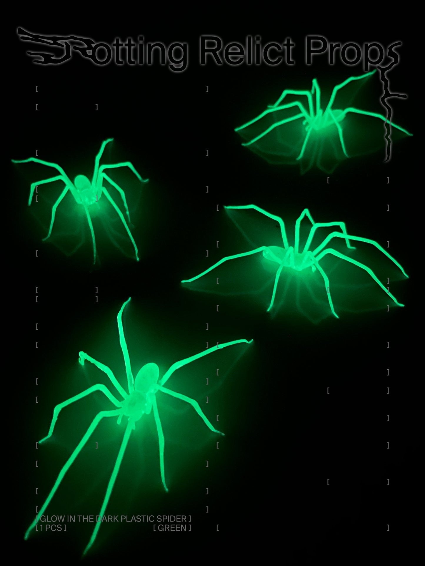 Glow-in-the-dark Giant House Spider Earring