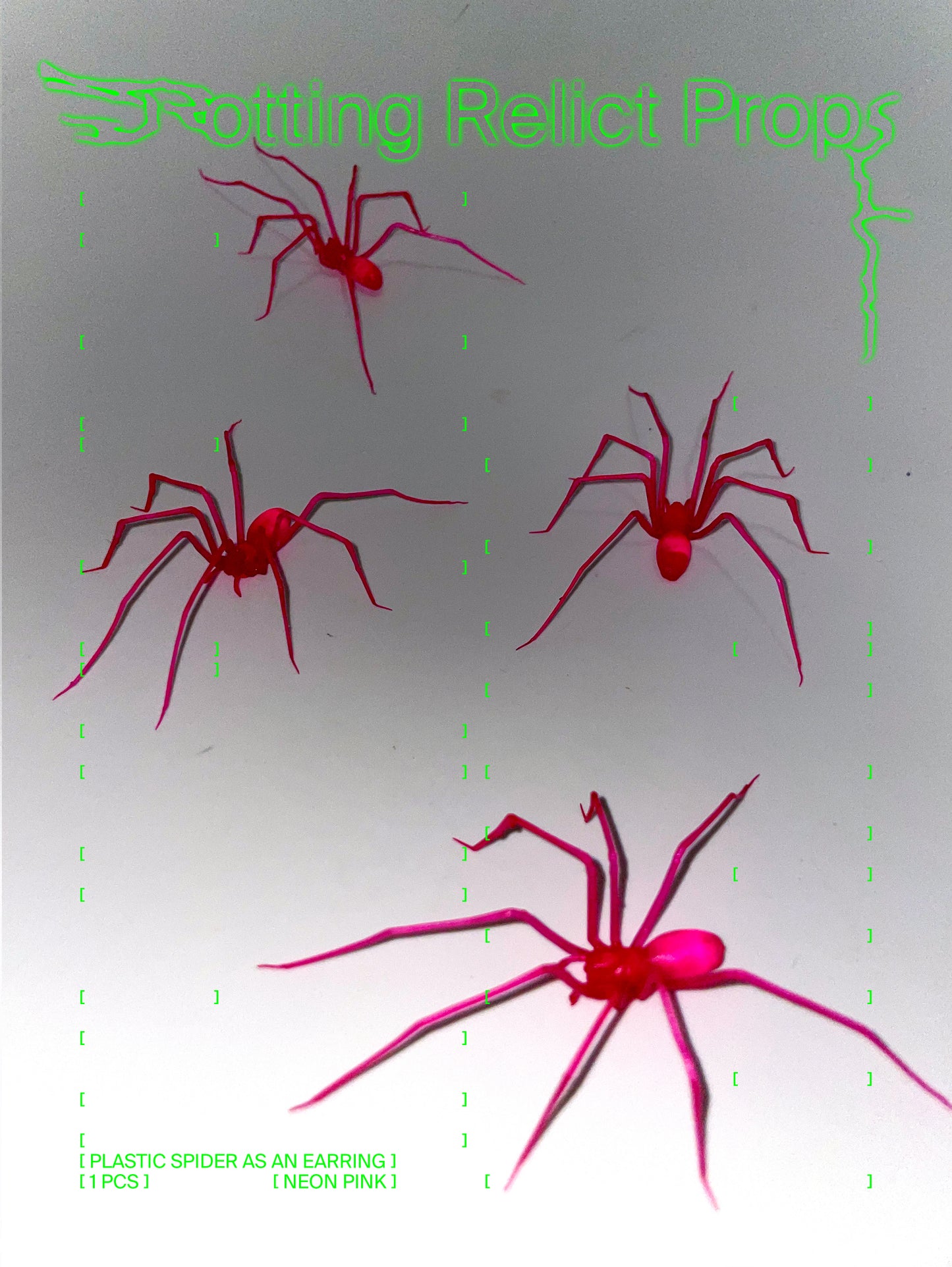 Neon Pink Giant House Spider Earring