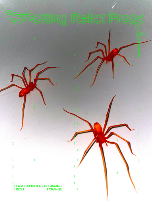 Orange Giant House Spider Earring