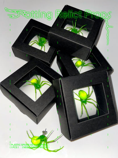 Neon Green Widow Spider Earring