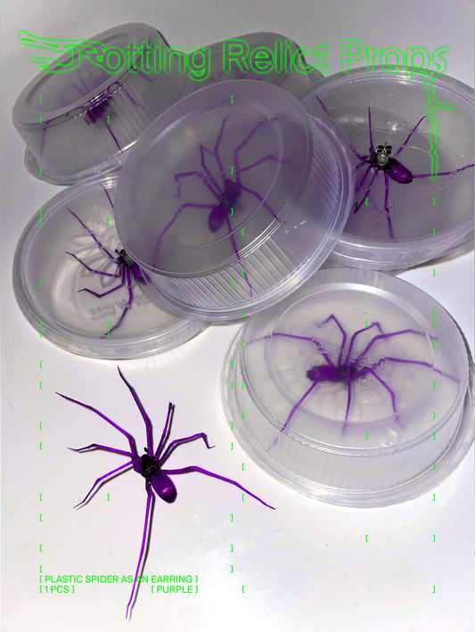 Purple Giant House Spider Earring