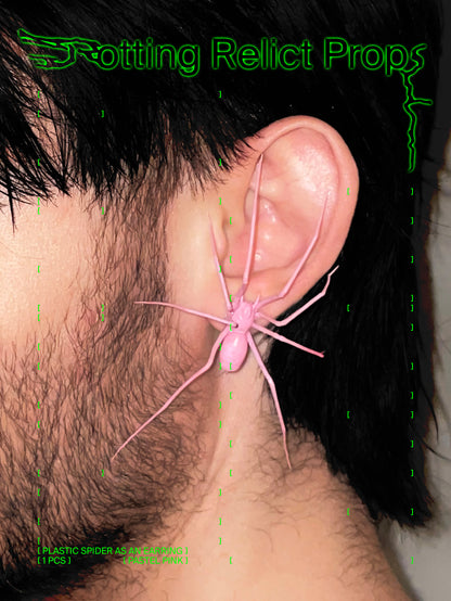 Pastel Pink Giant House Spider Earring