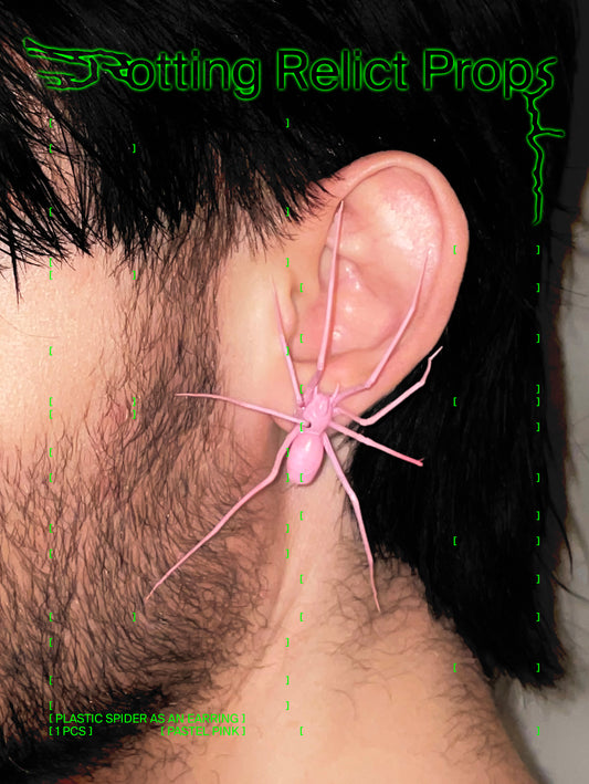 Pastel Pink Giant House Spider Earring