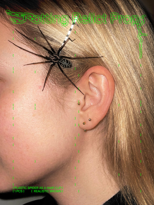 Realistic Brown Giant House Spider Hair Clip