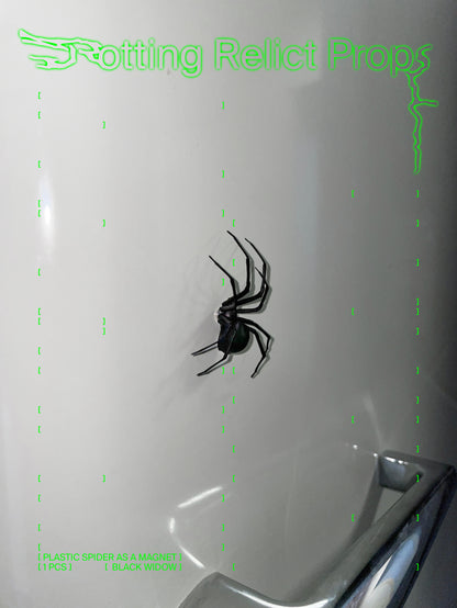 Realistic Black Widow Spider Magnet