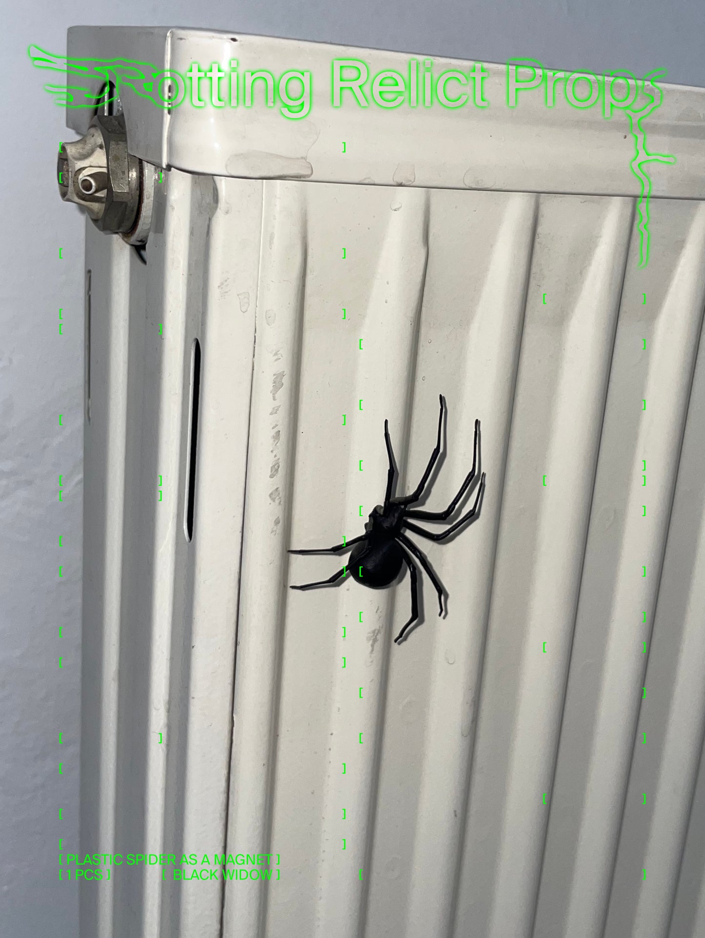 Realistic Black Widow Spider Magnet