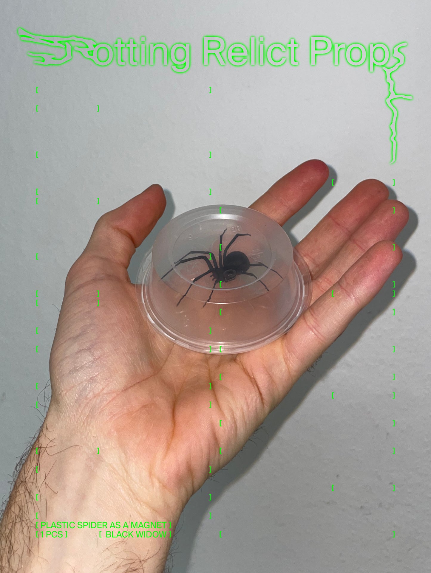 Realistic Black Widow Spider Magnet