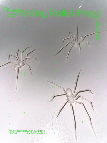 Albino White Giant House Spider Earring