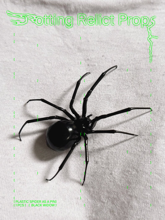 Realistic Giant Black Widow Spider Pin