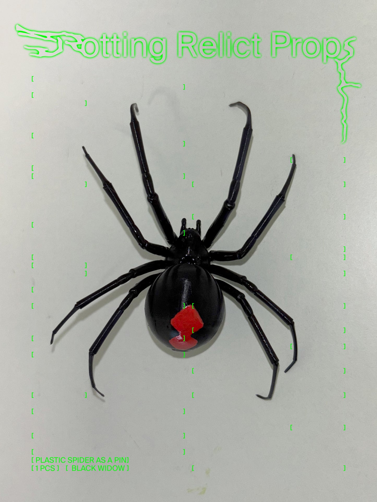 Realistic Giant Black Widow Spider Pin