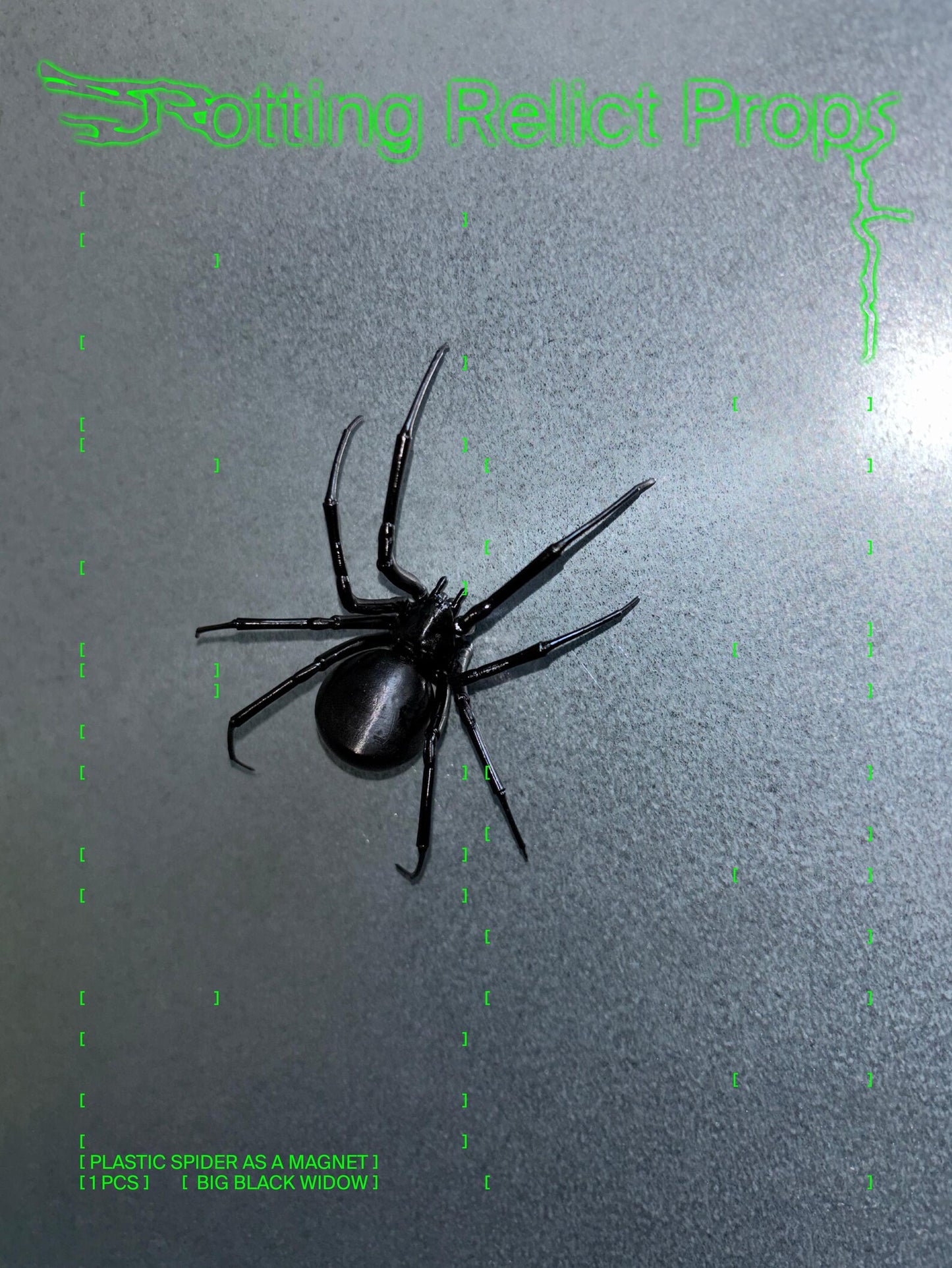 Realistic Giant Black Widow Spider Magnet