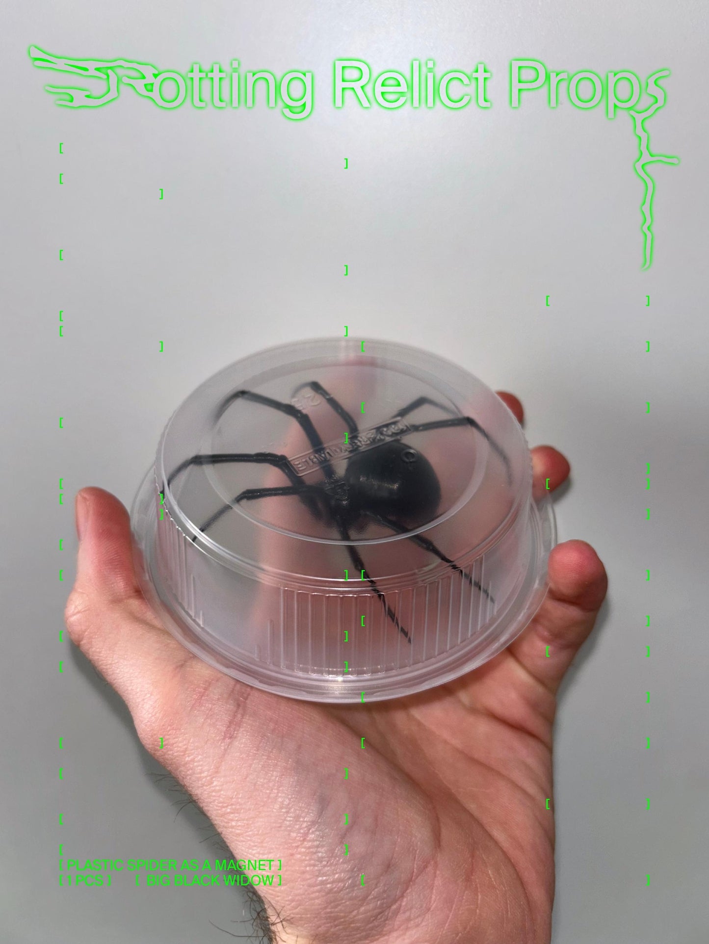Realistic Giant Black Widow Spider Magnet