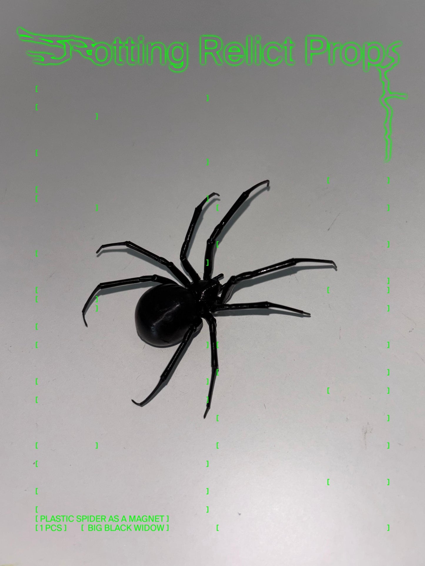 Realistic Giant Black Widow Spider Magnet