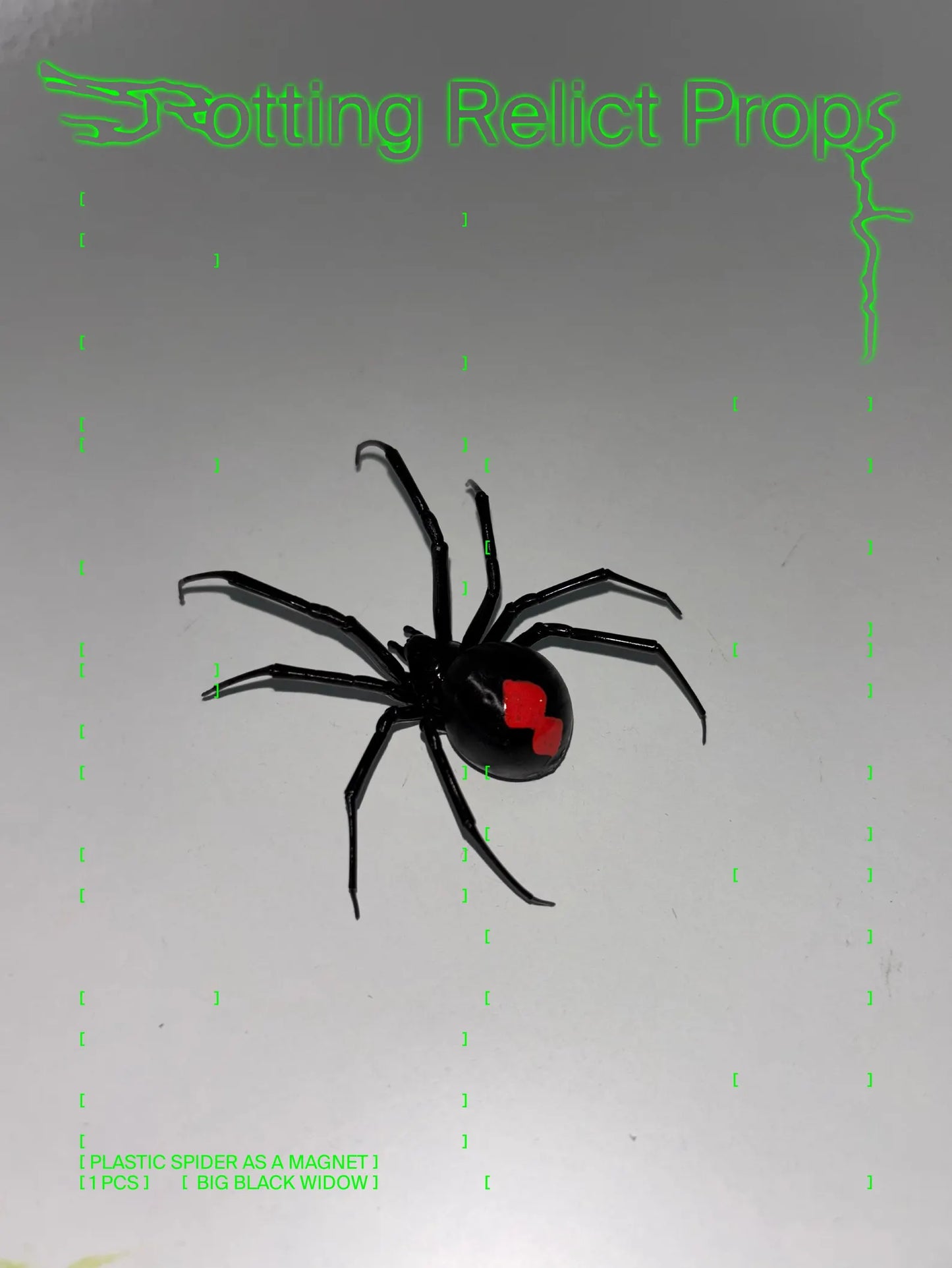Realistic Giant Black Widow Spider Magnet