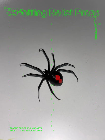 Realistic Giant Black Widow Spider Magnet