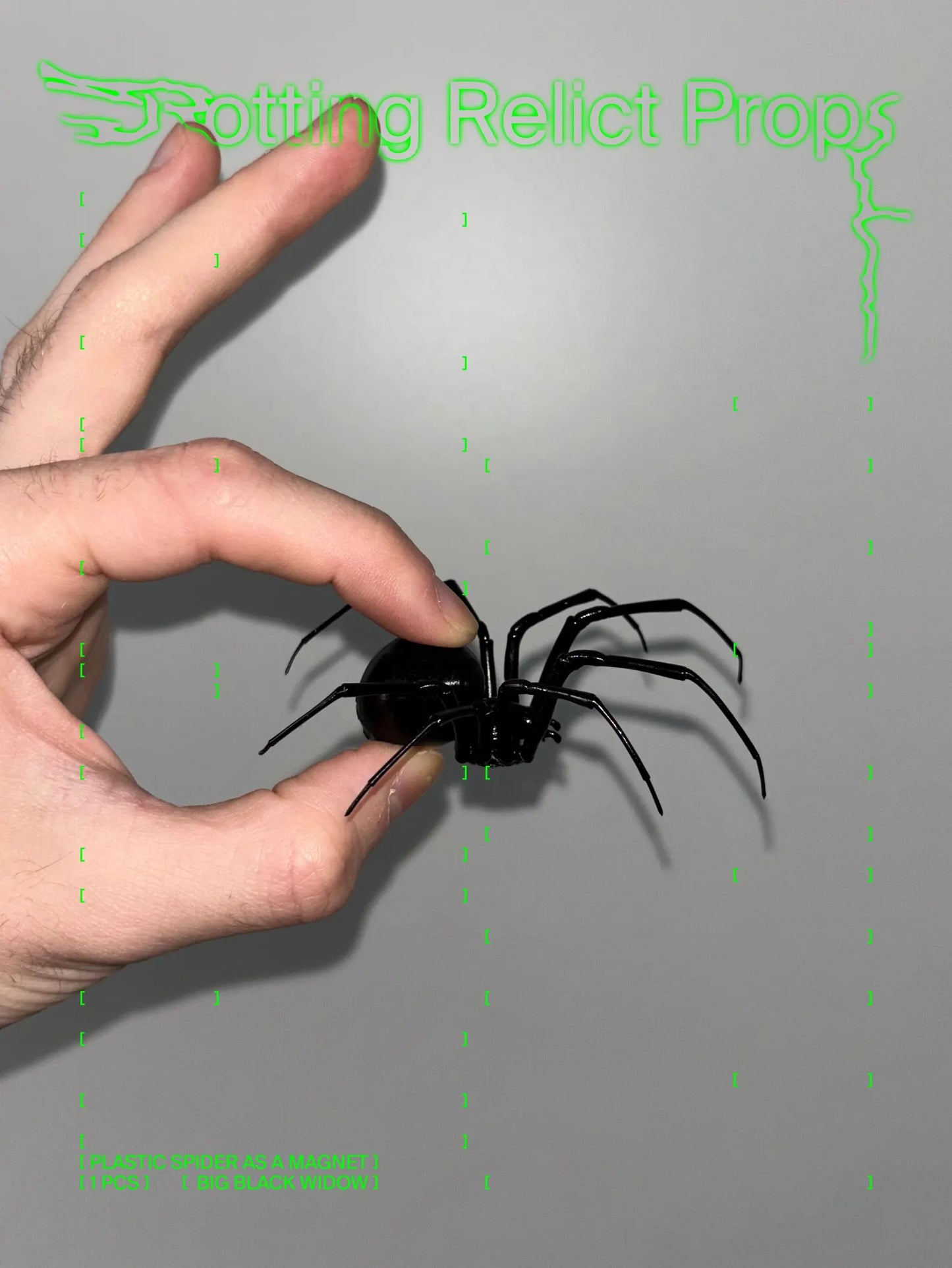 Realistic Giant Black Widow Spider Magnet