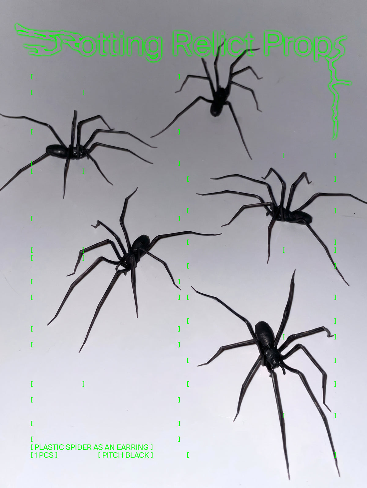 Pitch Black Giant House Spider Earring