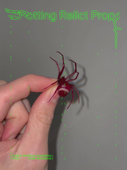 Ruby Red Widow Spider Earring