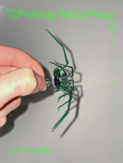 Emerald Green Giant House Spider Earring